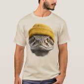 ニット帽を被ったセイタイチョウ Tシャツ (正面)