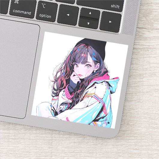 ニット帽JKシール｜寿司娘 Seal GenerativeAI シール (詳細)