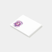 ニット引用文かわいいピンクパープルボールヤーン4x4 ポストイット (アングル)