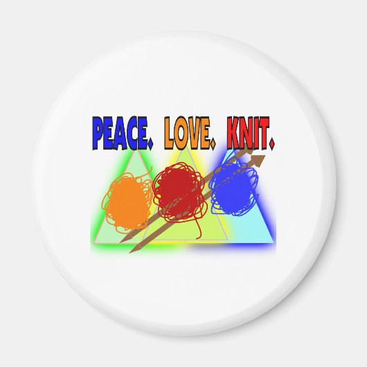 ニット愛好家への贈り物 マグネット (正面)