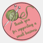 ニット感謝あなたがパッケージのための小規模企業 ラウンドシール (正面)