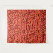 ニット抽象芸術スカンジナビアの赤いシェードのパターン タペストリー (正面(横))