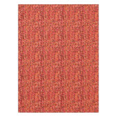 ニット抽象芸術スカンジナビアの赤いシェードのパターン テーブルクロス (正面)