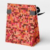 ニット抽象芸術スカンジナビアの赤いシェードのパターン フェイバーボックス (裏面サイド)