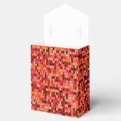 ニット抽象芸術スカンジナビアの赤いシェードのパターン フェイバーボックス (オープン)