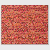 ニット抽象芸術スカンジナビアの赤いシェードのパターン ラッピングペーパー (フラット)