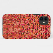 ニット抽象芸術スカンジナビアの赤いシェードのパターン Case-Mate iPhoneケース (裏面(横))
