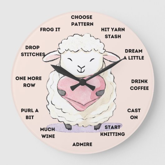 ニット時計 ラージ壁時計 (正面)