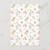 ニット木地クマ赤ちゃんシャワーQRコードレジストリ エンクロージャーカード (裏面)