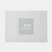 ニット柄モダンプロフェッショナル手製 ドアマット (正面)