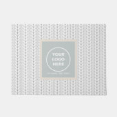 ニット柄モダンプロフェッショナル手製 ドアマット (正面)