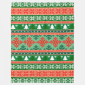 ニット模様 フリースブランケット (正面)