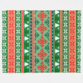 ニット模様 フリースブランケット (正面(横))