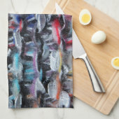 ニット毛糸カラフル キッチンタオル (四つ折り)