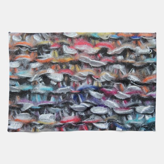 ニット毛糸カラフル キッチンタオル (横)