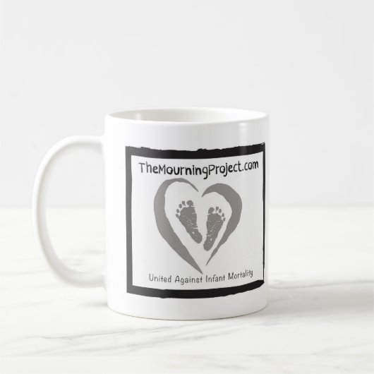 ニット用のモーニングプロジェクトのロゴマグ コーヒーマグカップ (左)