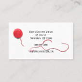 ニット用の赤糸ボール 名刺 (裏面)