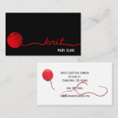 ニット用の赤糸ボール 名刺 (正面/裏面)