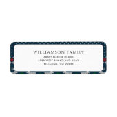 ニット素朴スタイルクリスマス差出人住所 ラベル (正面)