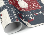 ニット素朴パッチワークのパターン | 北欧の ラッピングペーパー (ロールコーナー)