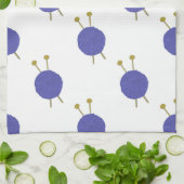 ニット編み物をテーマにした キッチンタオル (折り畳み)