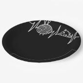 ニット編み編みニットギフト編み羊ニット ペーパープレート (アングル)