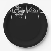 ニット編み編みニットギフト編み羊ニット ペーパープレート (正面)