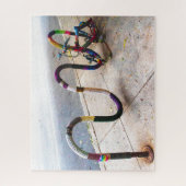 ニット自転車ラック – 米国イリノイ州シカゴ ジグソーパズル (縦)
