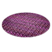 ニット調和：紫のストライプテクスチャ カッティングボード (角)