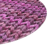ニット調和：紫のストライプテクスチャ カッティングボード (角)