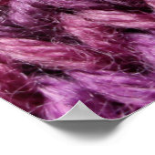 ニット調和:紫のストライプテクスチャ ポスター (角)