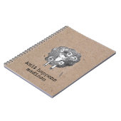 ニット・アクイパーソナライズされたン編み物 ノートブック (左側)