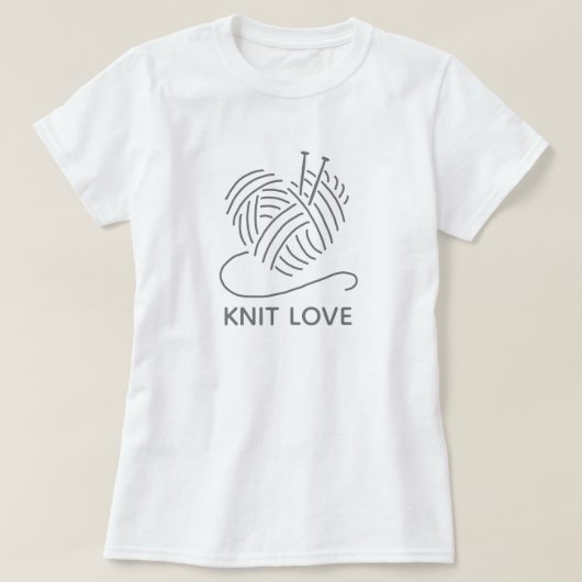 ニットLove Tシャツ (デザイン正面)