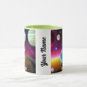 ニッパーザRCAドッグアウトター宇宙&銀河系マグカップ マグカップ (中央)