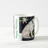 ニッパー、RCA犬クリスマスマグカップ コーヒーマグカップ (正面右)