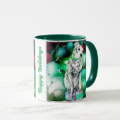 ニッパー、RCA犬クリスマスマグカップ マグカップ (正面右)