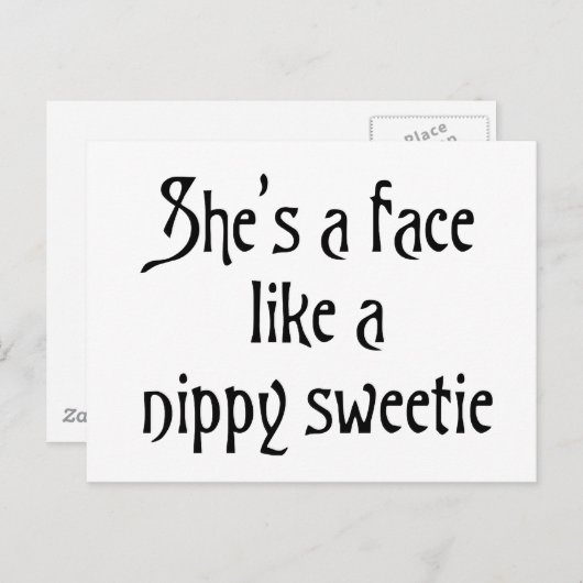 ニッピー甘いグラスゴーのユーモアのバーターのスコットランドスラング ポストカード (正面/裏面)