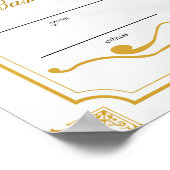 ニッモダンカパーソナライズされたー婚姻証明書 ポスター (角)