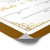 ニッモダンカパーソナライズされたー婚姻証明書 ポスター (角)