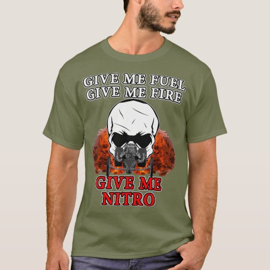ニトロドラッグレーシングトップ燃料ドラグスターズ Tシャツ (正面)