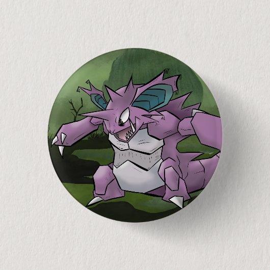 ニドス王 缶バッジ (正面)