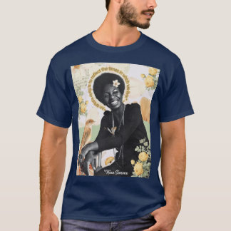 ニナ・シモン 引用 ファンアート アーティストの使命 エンパワーメント Tシャツ