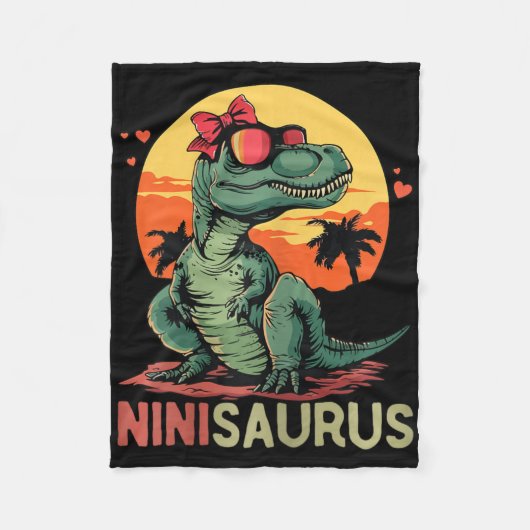 ニニサウルス 恐竜 母の日 フリースブランケット (正面)