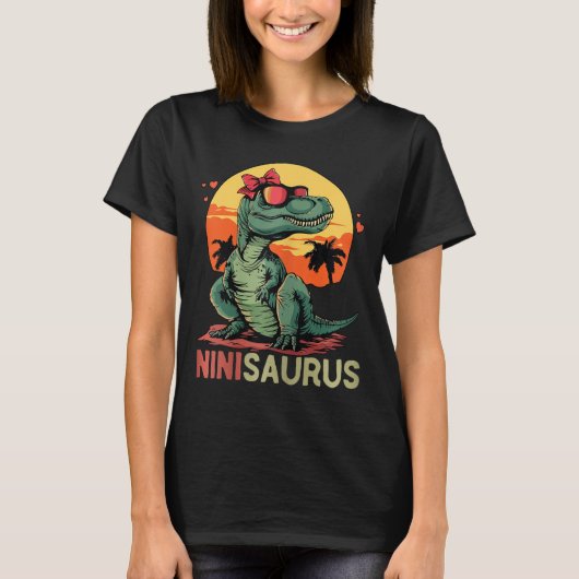 ニニサウルス 恐竜 母の日 プレゼント Tシャツ (正面)