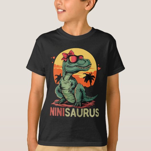 ニニサウルス 恐竜 母の日 Tシャツ (正面)