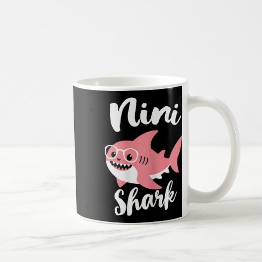 ニニシャーク母の日おばあちゃんおもしろい コーヒーマグカップ (右)