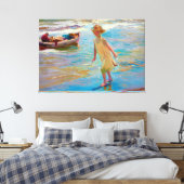 ニニャアンラプラヤ，バレンシアバイホアキンソローラ1910 キャンバスプリント (インサイチュ (寝室))