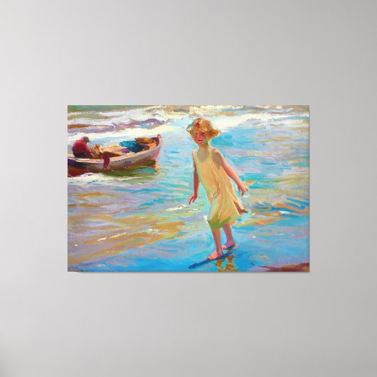 ニニャアンラプラヤ，バレンシアバイホアキンソローラ1910 キャンバスプリント (正面)