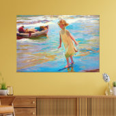 ニニャアンラプラヤ，バレンシアバイホアキンソローラ1910 キャンバスプリント (インサイチュ (リビング))