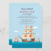 ニニャ、ピタ、サンタマリア招待状 招待状 (正面/裏面)